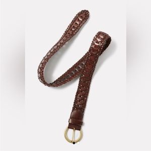 Evereve braided chocolate belt size M/L(42”)